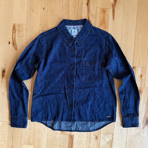 Women's Button Down Denim Shirt - Picture 1 of 4